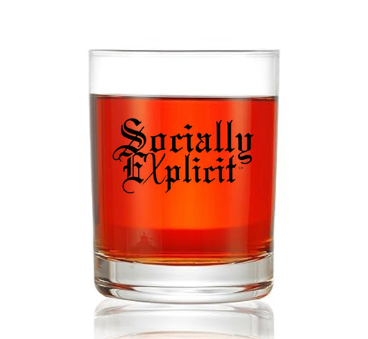 Bourbon Socially EXplicit Rocks Glass