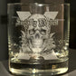 An Official Socially EXplicit Rocks Glass SX Skull