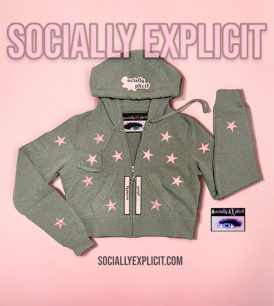 Socially EXplicit Mini Zip Up Hoodie (Limited Quantity Available)