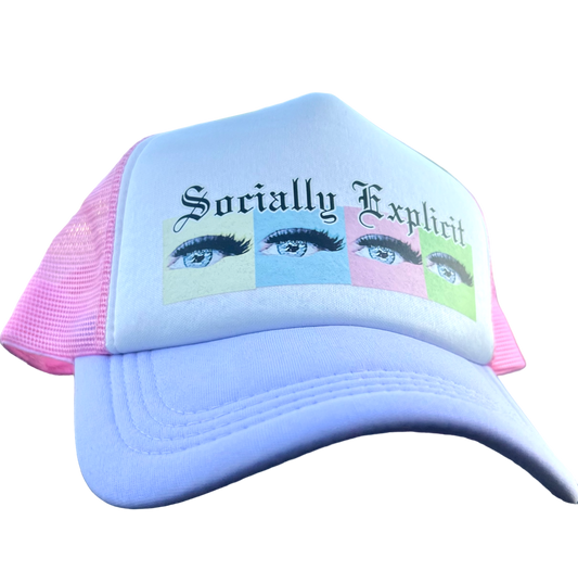 Socially EXplicit Trucker Hat “PASTELS”