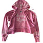 Brand New Socially EXplicit pink zip up hoodie ONE OF A KIND WEARABLE ART! One available