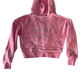 Brand New Socially EXplicit pink zip up hoodie ONE OF A KIND WEARABLE ART! One available