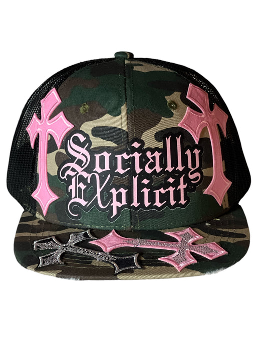 Pink Camo for Life (One of One) Custom Hat