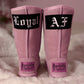 Pink Suede Ugg Boots Pre-Order Limited Socially EXplicit Customizable Decor & Wording “Flaunt your personality” (Drops December 2024/January2025)