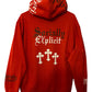 Red Hoodie Pull Over Custom Wearable Art by Socially EXplicit Not Mass Produced